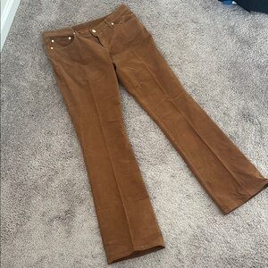 Tory Burch Brown Boot Cut Pants with Luxurious Texture